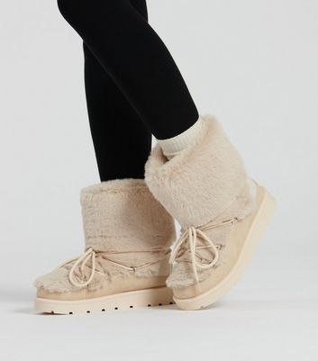 Women's fur snow store boots