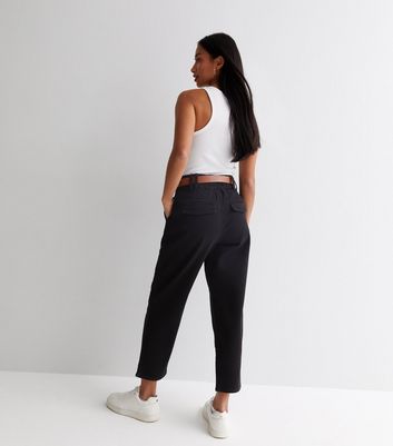 MAX Solid Cropped Trousers with Fabric Belt | Max | Kothapet | Hyderabad