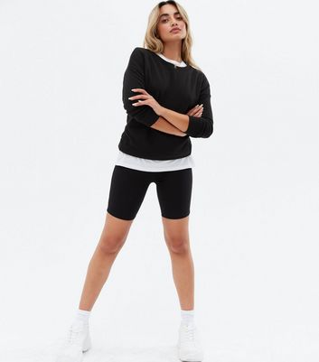 Petite Black Cycling Shorts New Look