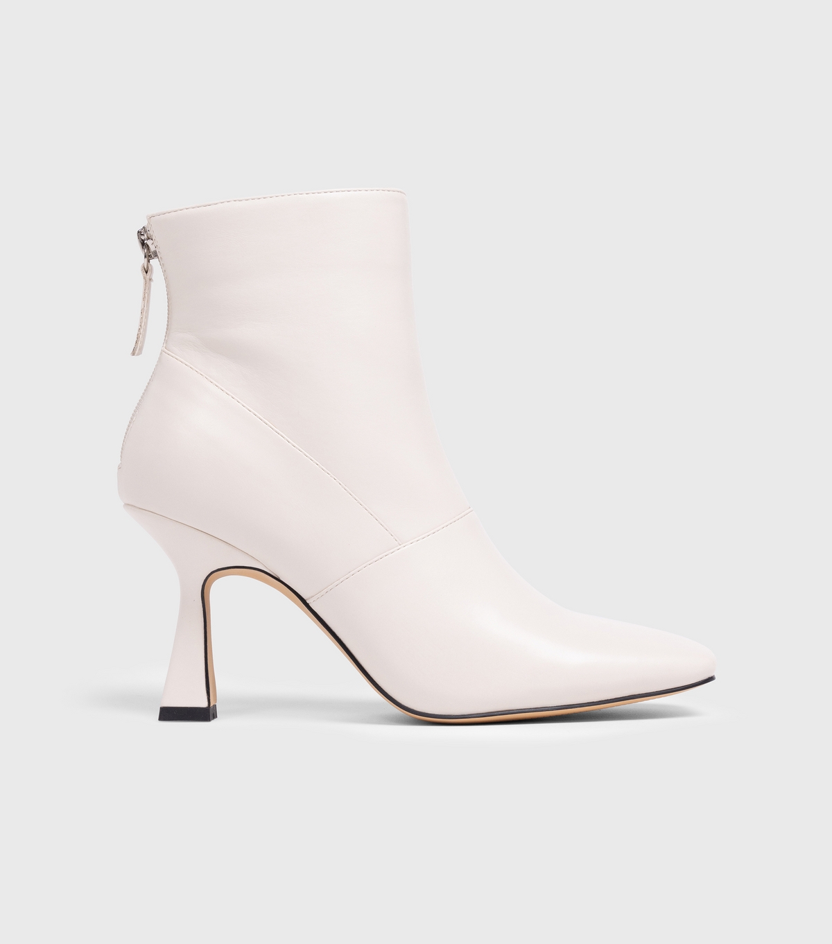 Women's Cream Leather-Look Stiletto Heel Boots London Rebel New Look