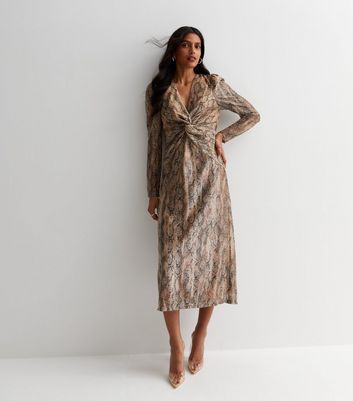 Snake print dress new 2024 look