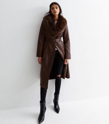 Leather 2025 longline coat