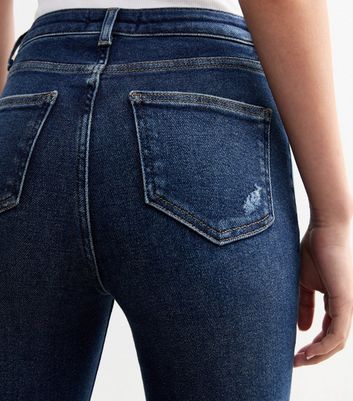 Blue High Waist Hallie Super Skinny Jeans New Look