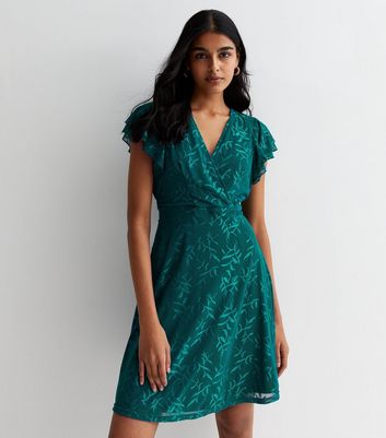 Teal cheap wrap dress