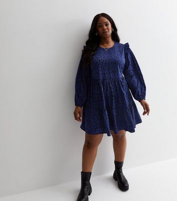 New look blue outlet lace dress