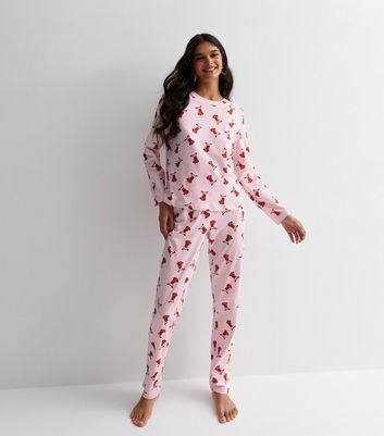 Pink christmas online pajamas