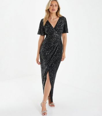 Quiz long store sequin dress