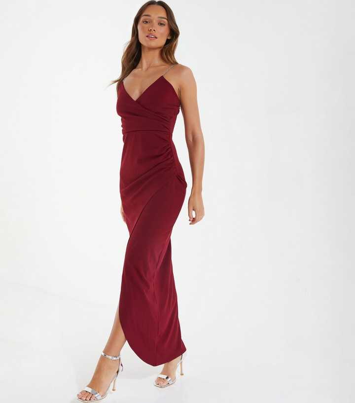 Quiz burgundy maxi dress Clearance