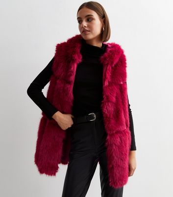 Faux fur hooded gilet best sale