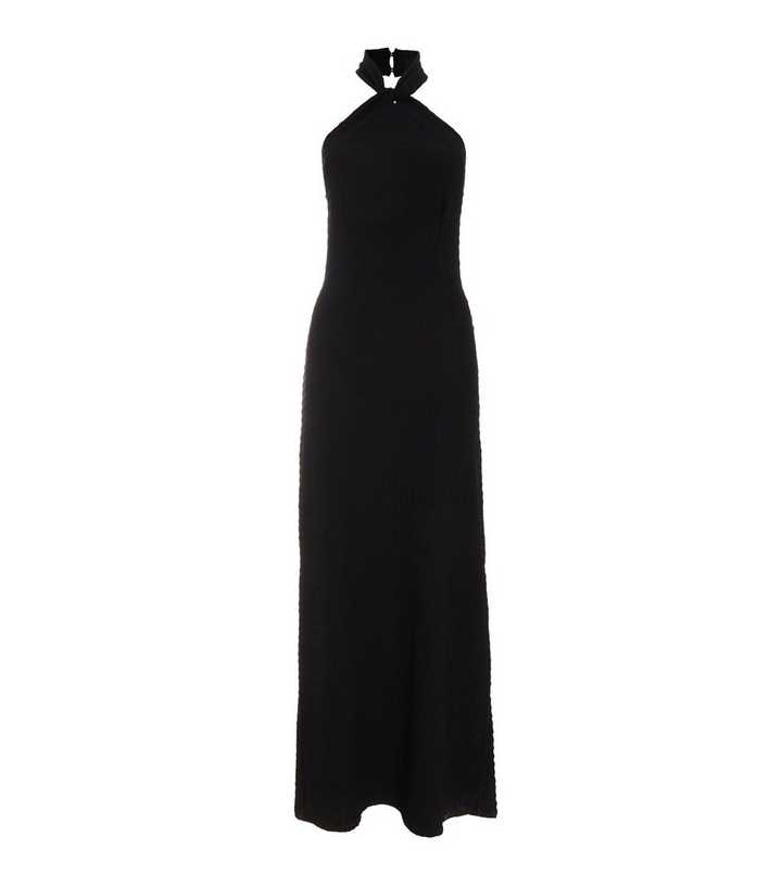 Textured Halter Maxi Dress