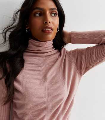 Gini London Pink Fine Knit Textured Top