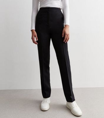 Black stretch best sale slim trousers