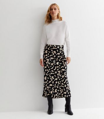 Leopard print pencil outlet skirt new look