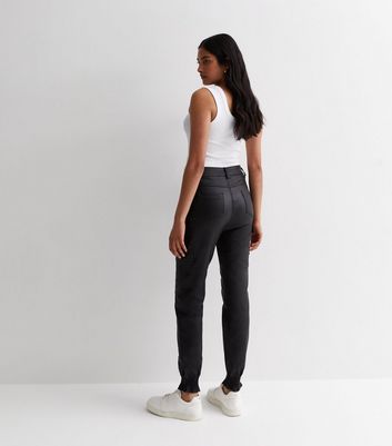 Leather sale cuffed trousers