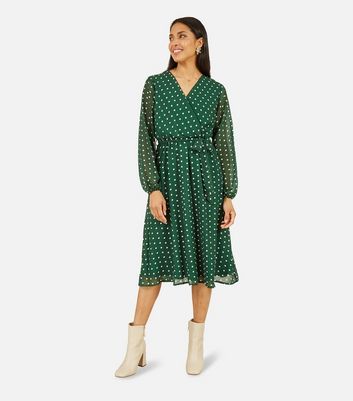 Green spot 2024 wrap dress