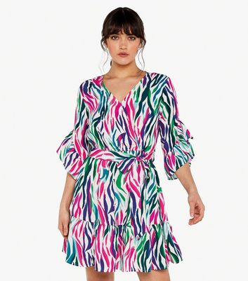 Dvf tie front mini sales dress