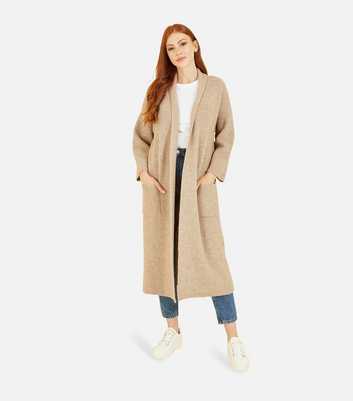 Yumi Cream Knit Long Cardigan