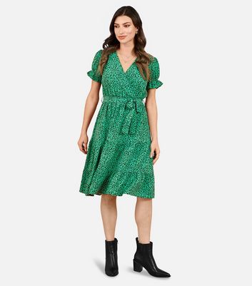 Mela leopard clearance print wrap dress