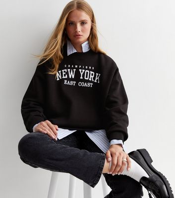 Pink Vanilla Black New York Logo Sweatshirt New Look