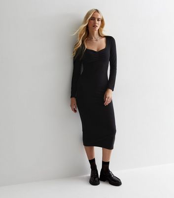 Midaxi ruched outlet dress