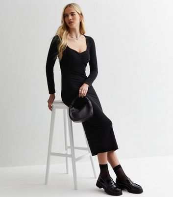 Midaxi black clearance dress