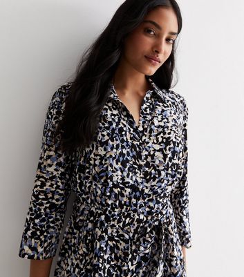 Ditsy leopard hotsell shirt dress