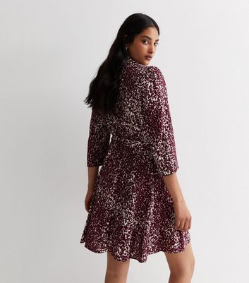 Ditsy leopard hot sale shirt dress