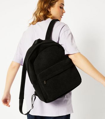 Skinnydip Black Cord Backpack New Look