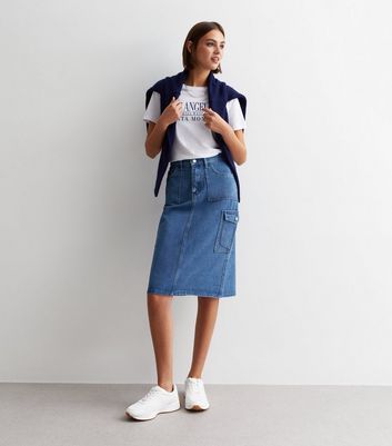 New look denim sales skirt