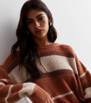 Rust 2024 striped sweater