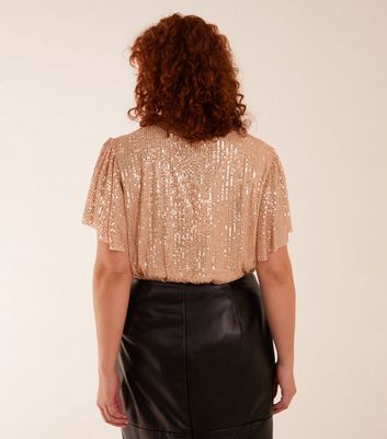 metallic v neck top
