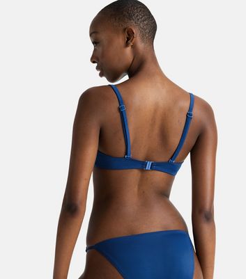 Dorina Blue Ring Detail Padded Bikini Top | New Look