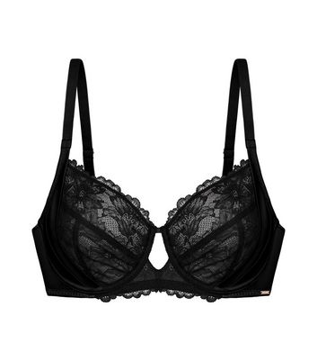 Dorina Curves Black Floral Lace Underwired Bra New Look