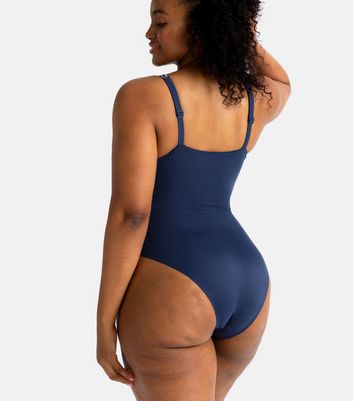 Dorina Curves Blue Paisley Print Swimsuit New Look