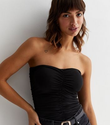 Black tube top outlet bodysuit