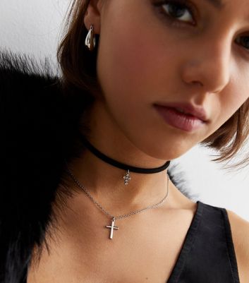 Choker 2024 cross necklace