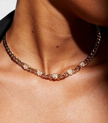 Rose gold deals chunky chain necklace