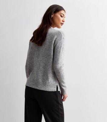 Tall Pale Grey Knit Crew Neck Jumper New Look