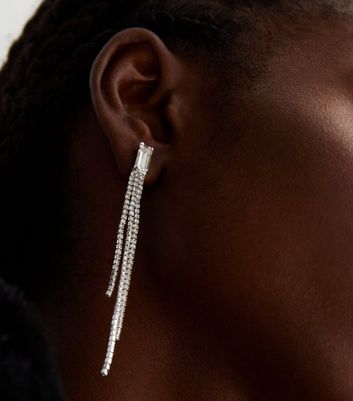 Baguette on sale drop earrings