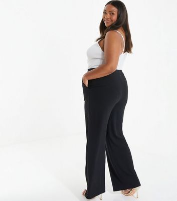 Quiz black palazzo trousers best sale