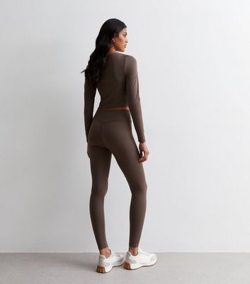 Khaki High Waist Sports Leggings