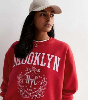 Red brooklyn sweatshirt sale