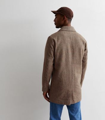 Checked mens store coat