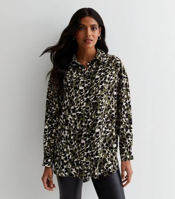 Leopard print hotsell shirt jacket