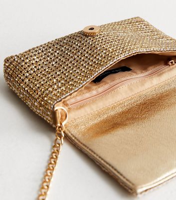 Womens gold clutch on sale bag