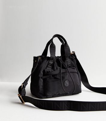 Black sporty crossbody discount bag