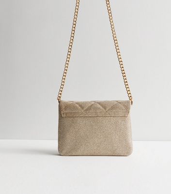 Gold quilted outlet bag