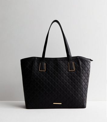 New look shop black tote bag