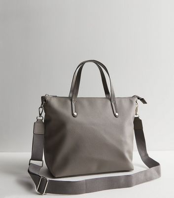 Grey handbag cheap new look