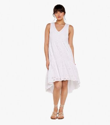 Apricot white cheap dress